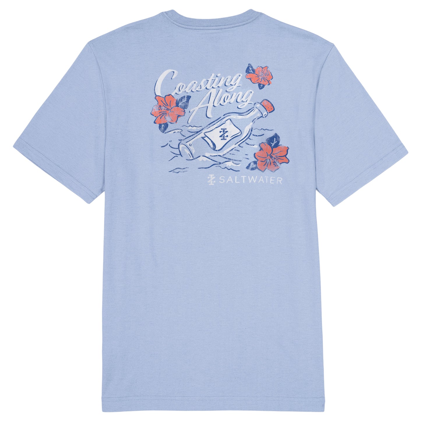 Izod SALTWATER SHORT SLEEVE GRAPHIC TEE - NANTUCKET BREEZE