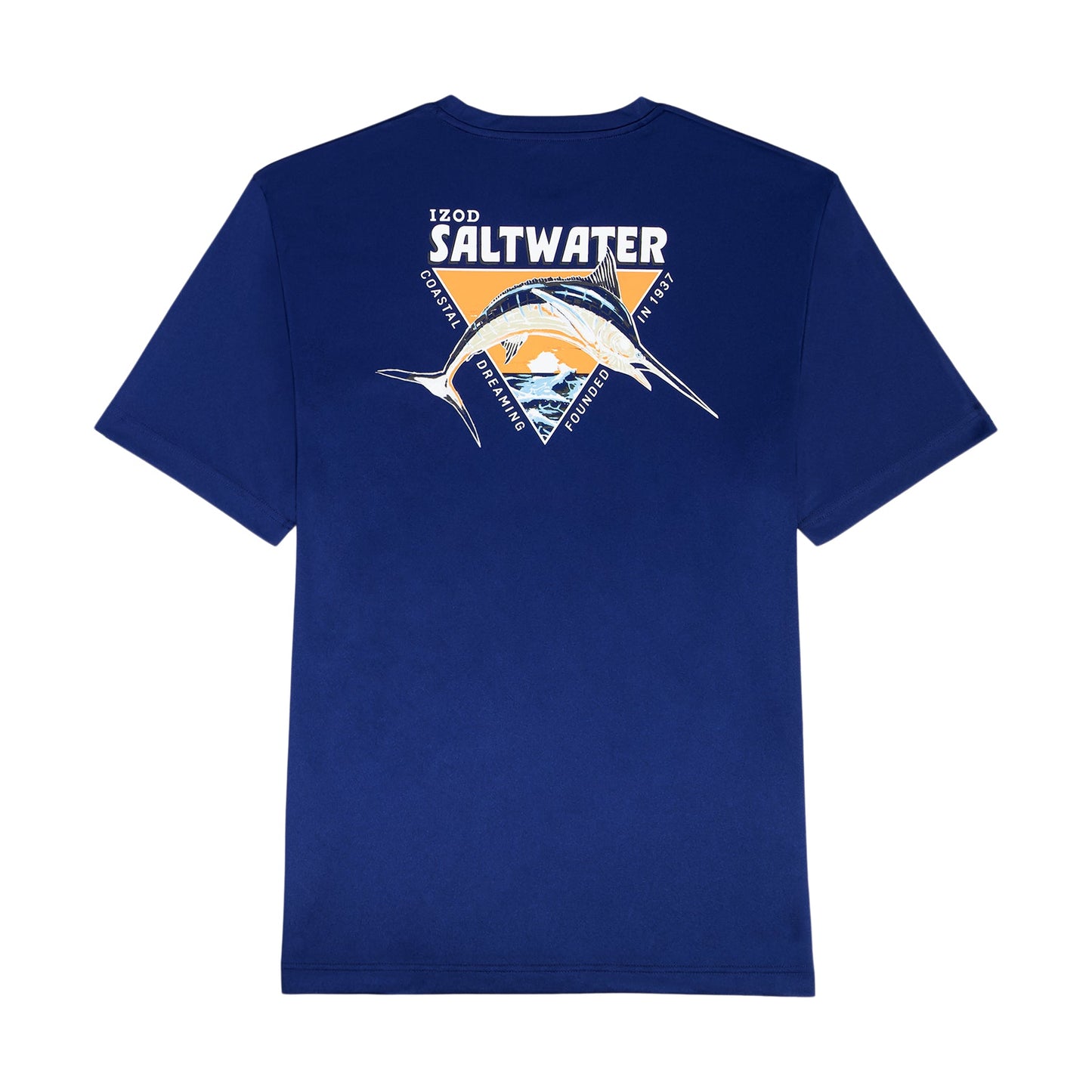 Izod SALTWATER FISHING GEAR S/S GRAPHIC TEE - MEDIEVAL BLUE