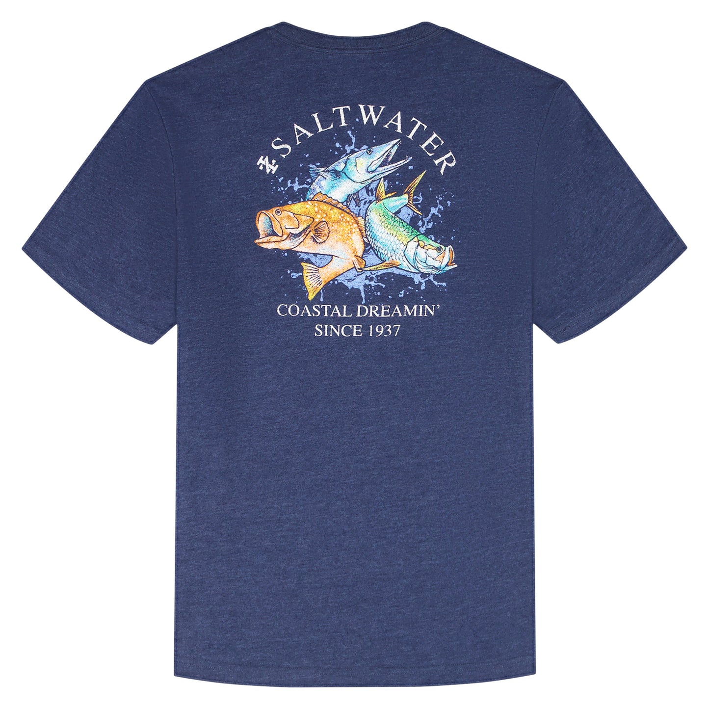 Izod SALTWATER S/S GRAPHIC TEE - CLUB BLUE