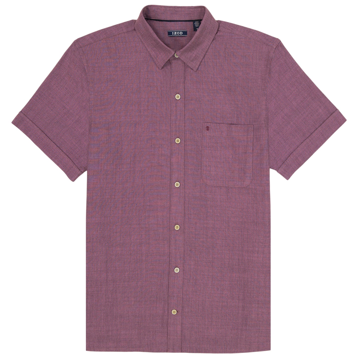 Izod LUXURY SHORT SLEEVE BUTTON DOWN SHIRT - NIGHTSHADE