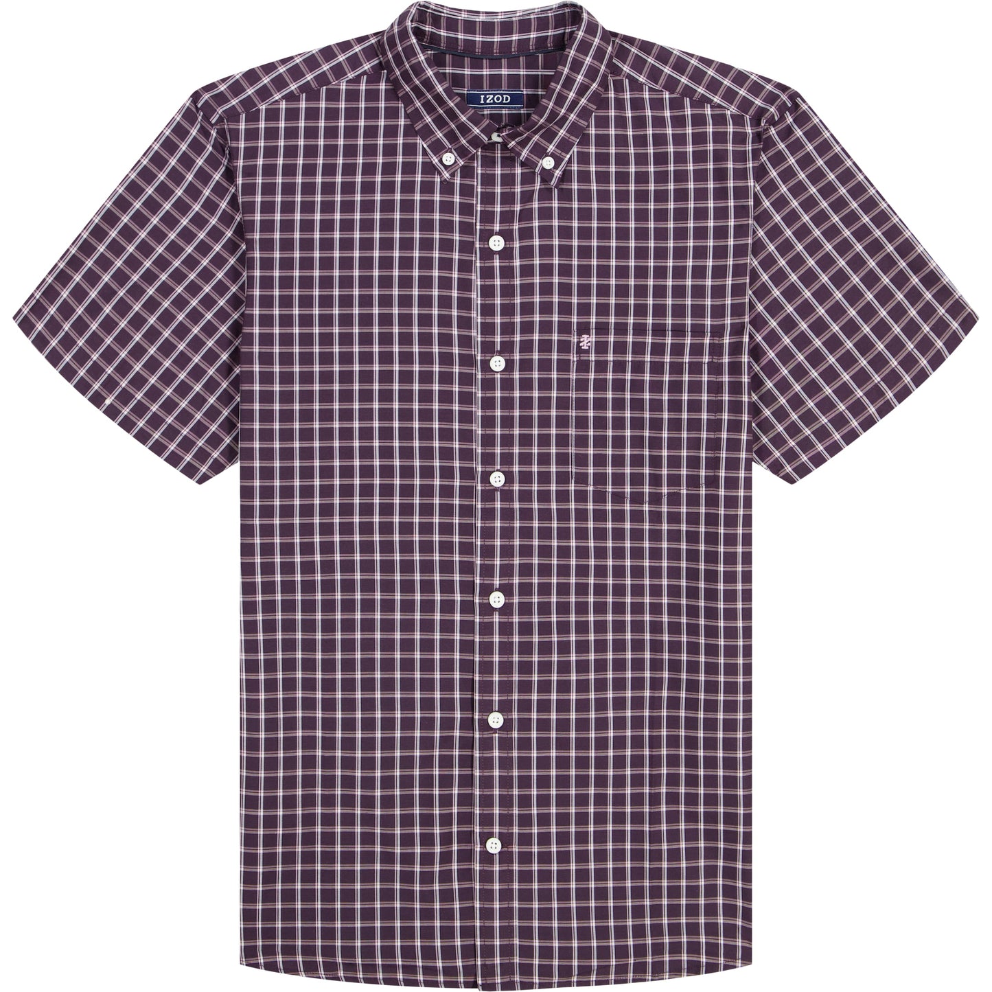 Izod BREEZE SHORT SLEEVE BUTTON DOWN SHIRT - NIGHTSHADE