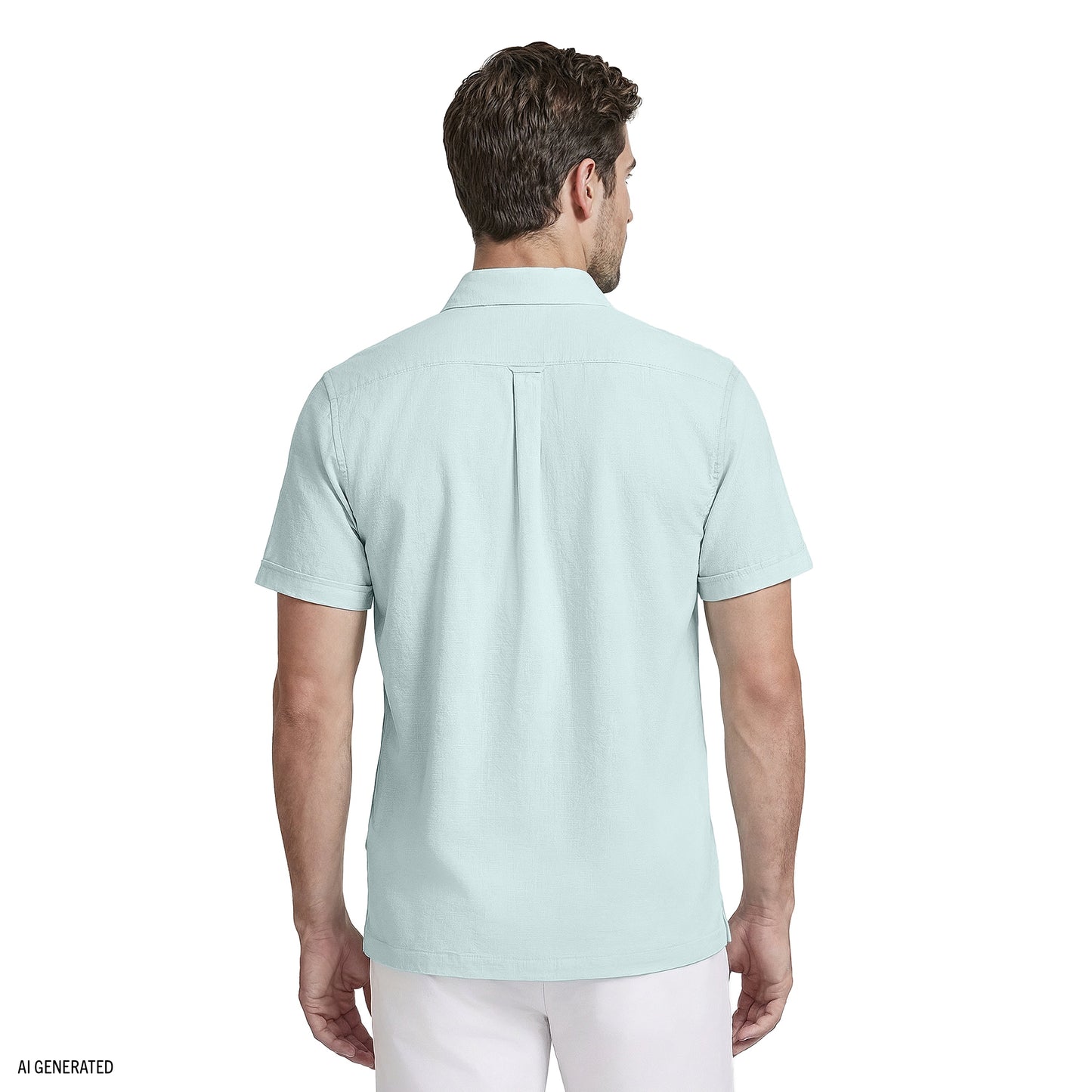 Izod LUXURY S/S BUTTON-DOWN SHIRT - WASABI