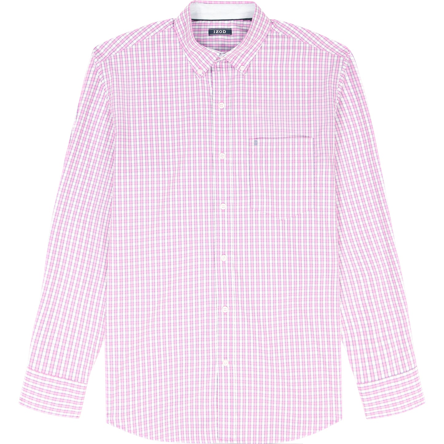 Izod PERFORMANCE COMFORT L/S BUTTON-DOWN SHIRT - PINK LEMONADE