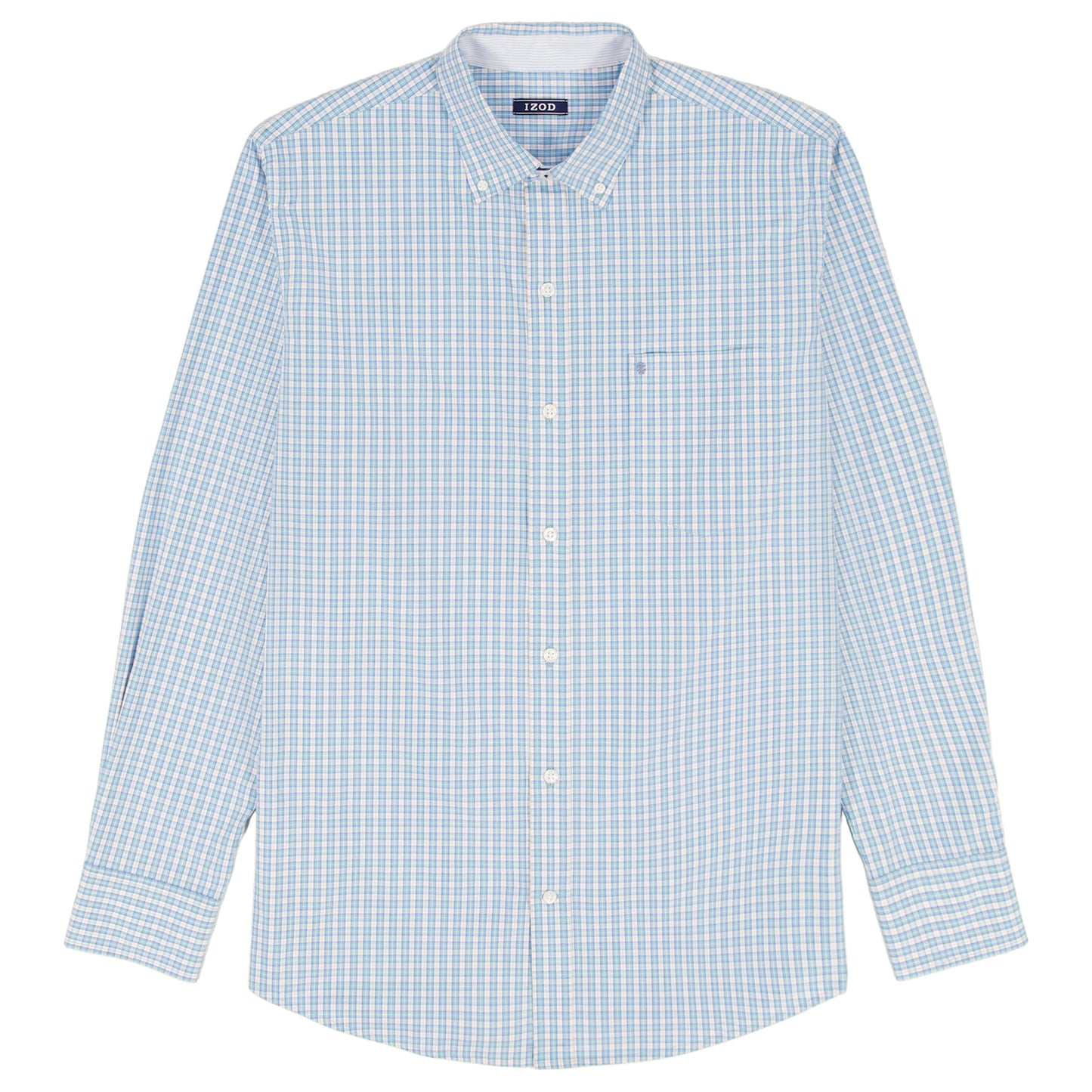 Izod PERFORMANCE COMFORT L/S BUTTON-DOWN SHIRT - MILKY BLUE