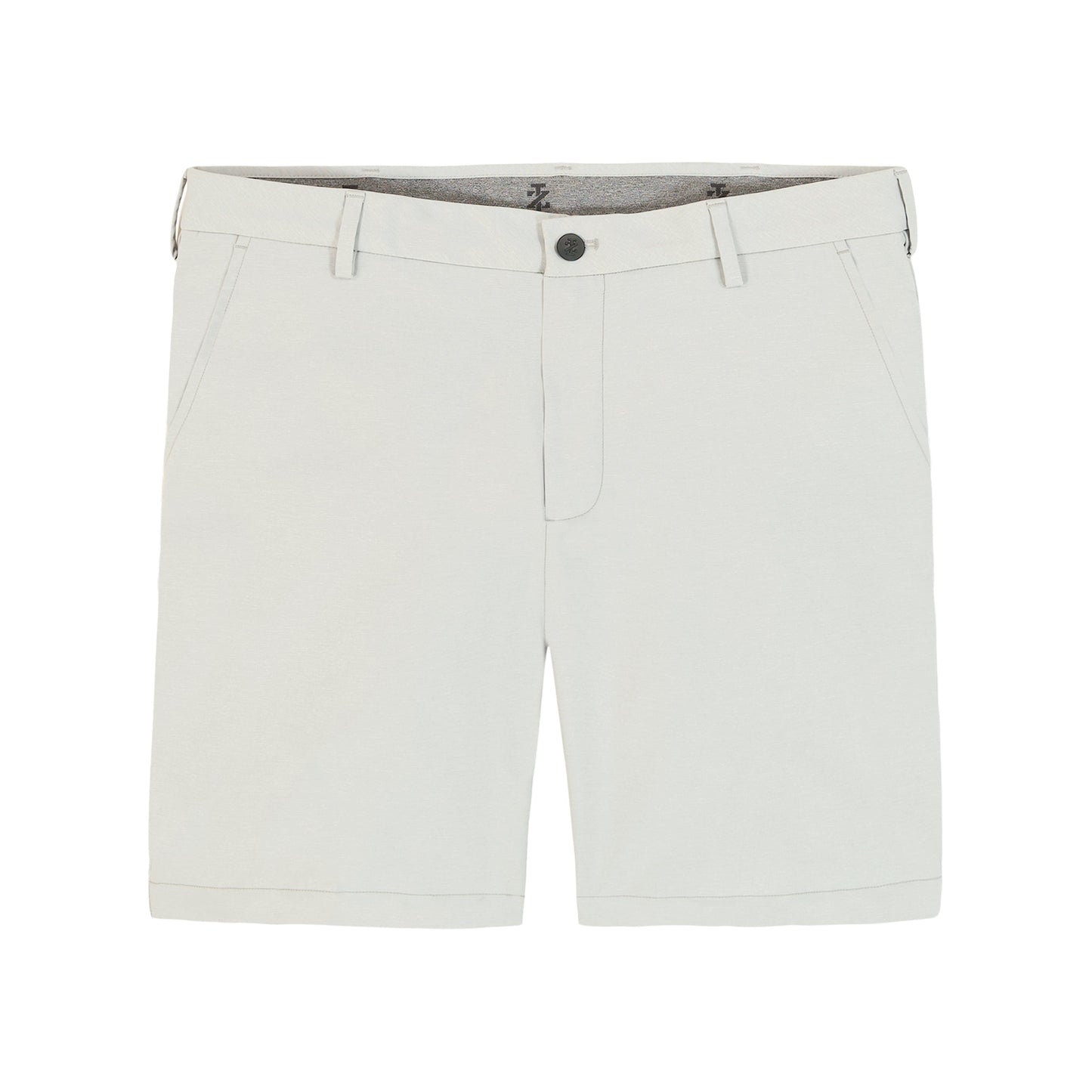 Izod Non-Iron Stretch Straight Fit Flat Front Traveler Short - Silver Birch Hthr