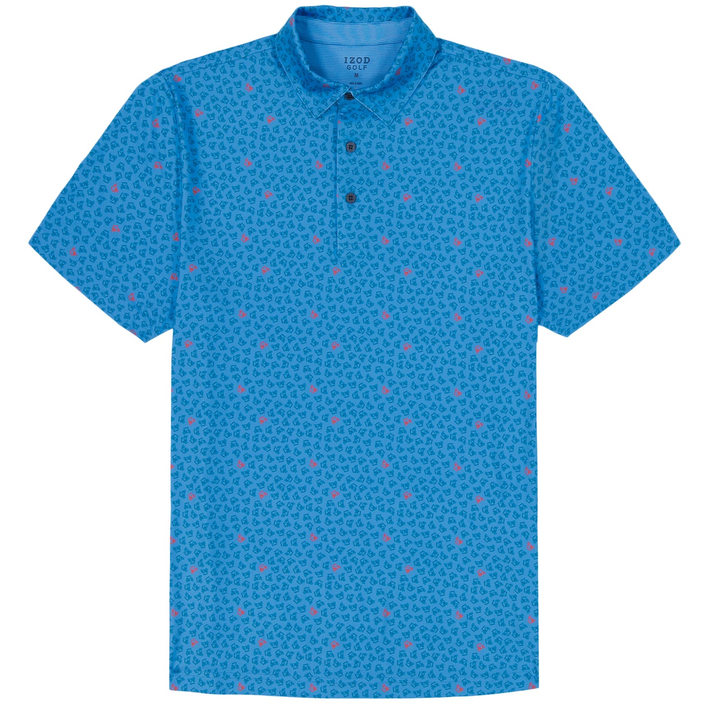 Izod GOLF SWINGFLEX ELITE SHORT SLEEVE PRINTED POLO - REGATTA