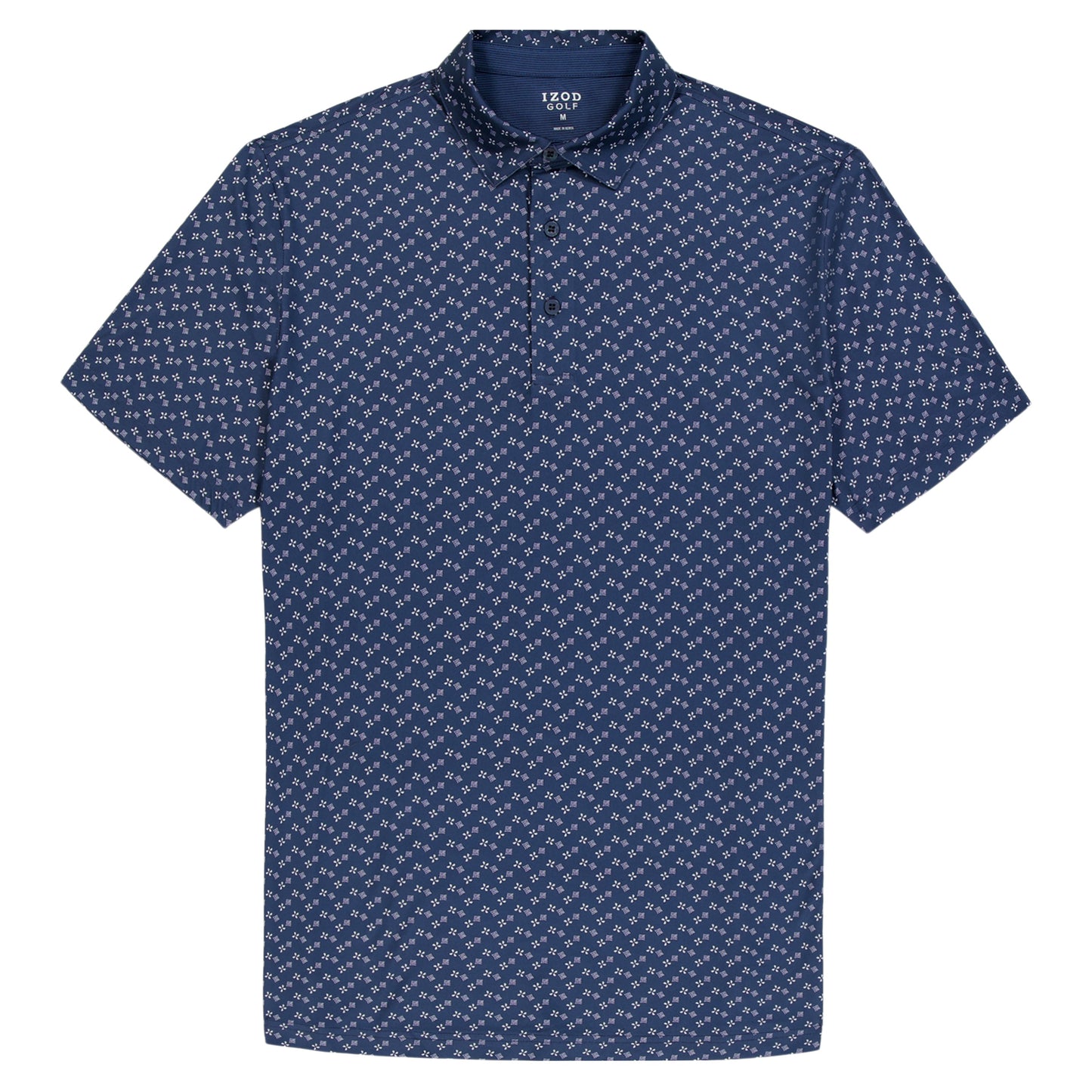 Izod GOLF SWINGFLEX ELITE SHORT SLEEVE PRINTED POLO - SARGASSO SEA