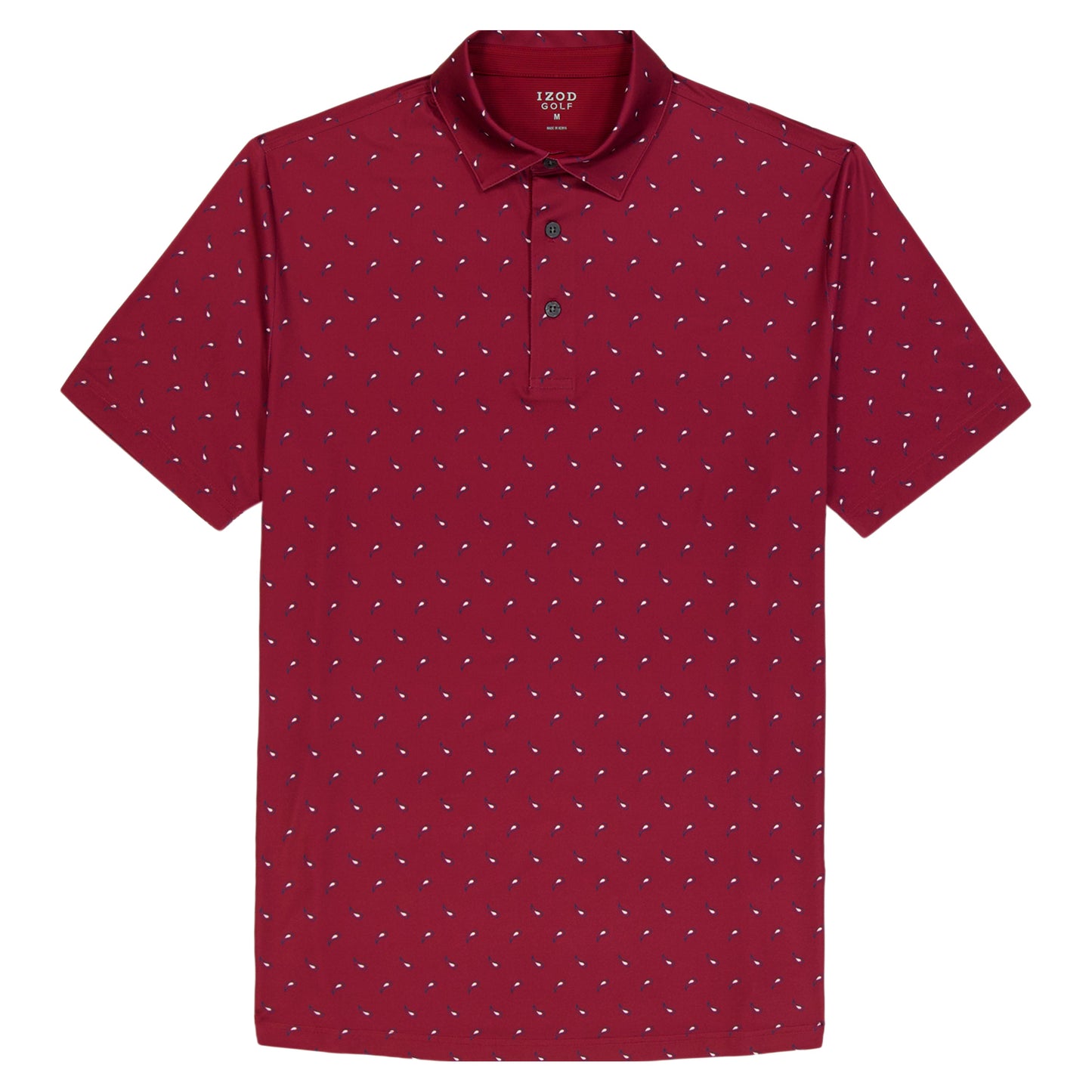 Izod GOLF SWINGFLEX ELITE SHORT SLEEVE PRINTED POLO - SUNDRIED TOMATO