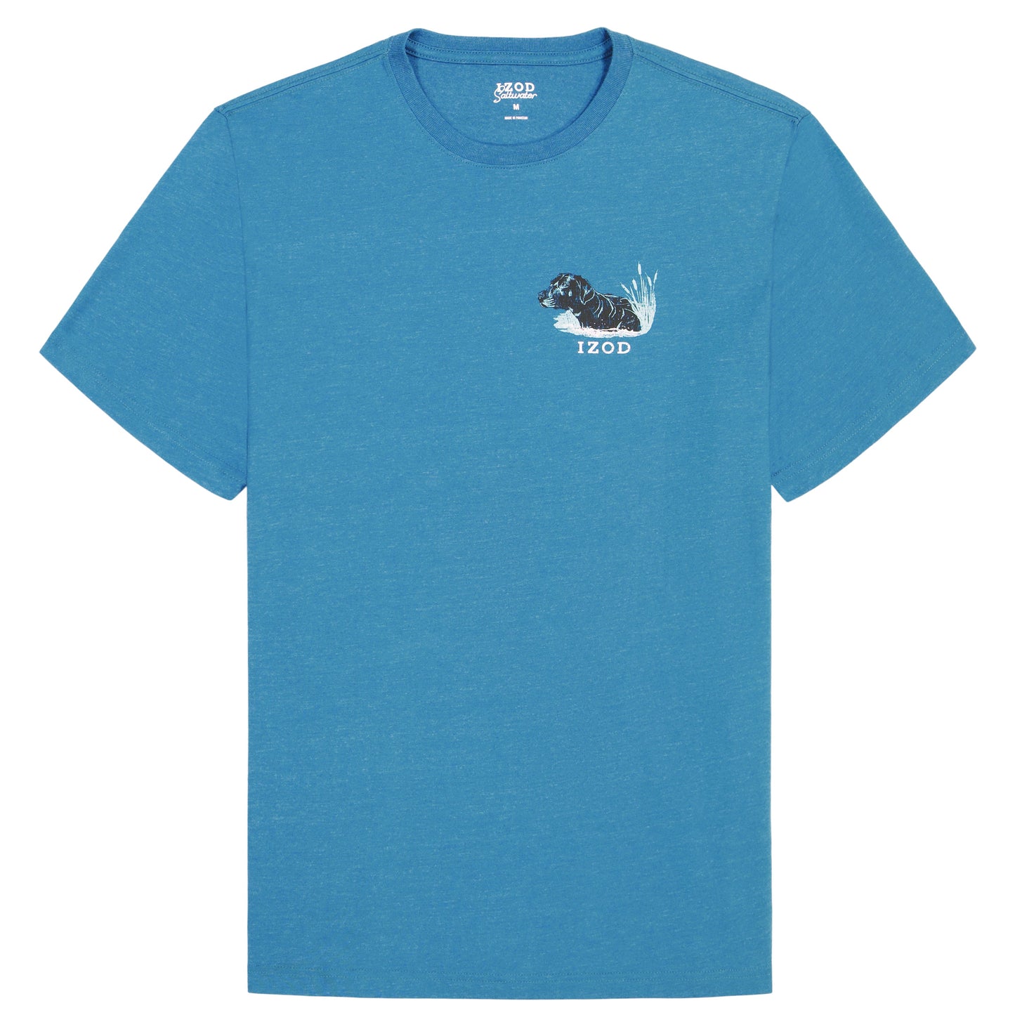 Izod BIG & TALL SALTWATER SHORT SLEEVE GRAPHIC TEE - BLUE SAPPHIRE