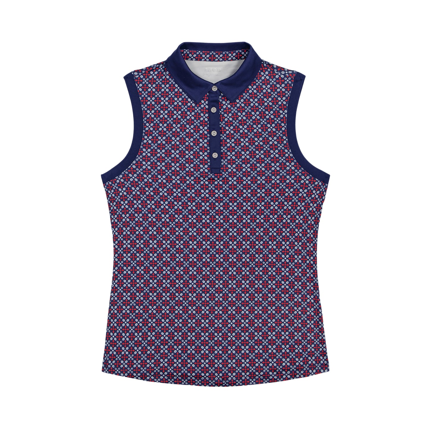 Izod ALLY PRINTED SLEEVELESS POLO - SODALITE BLUE