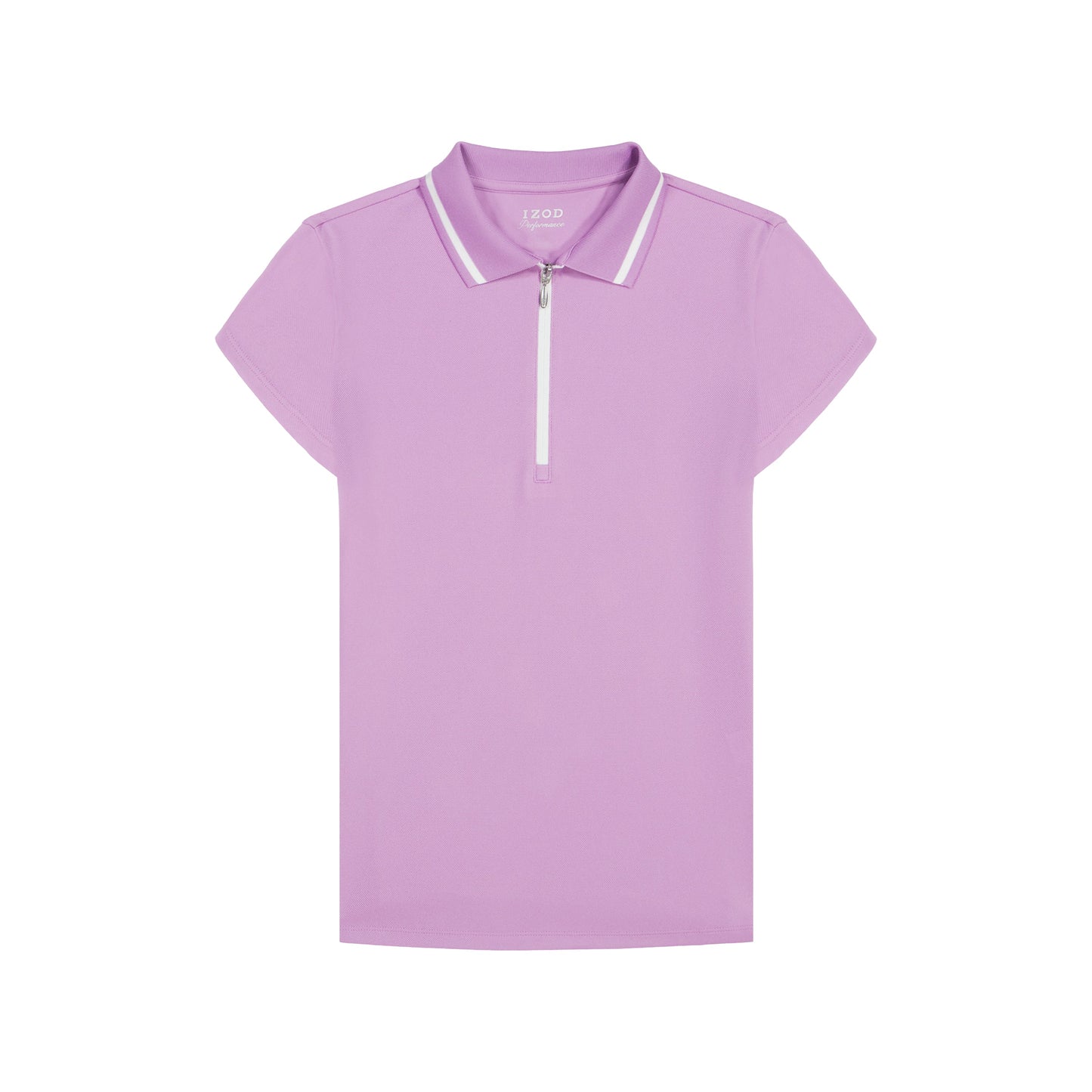 Izod CHLOE COURTSIDE CAP SLEEVE POLO - SHEER LILAC