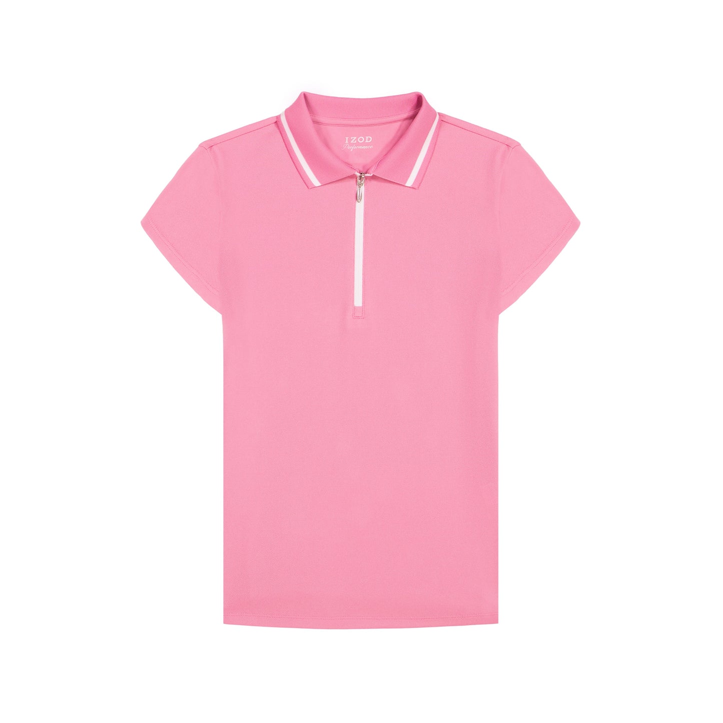 Izod CHLOE COURTSIDE CAP SLEEVE POLO - SACHET PINK
