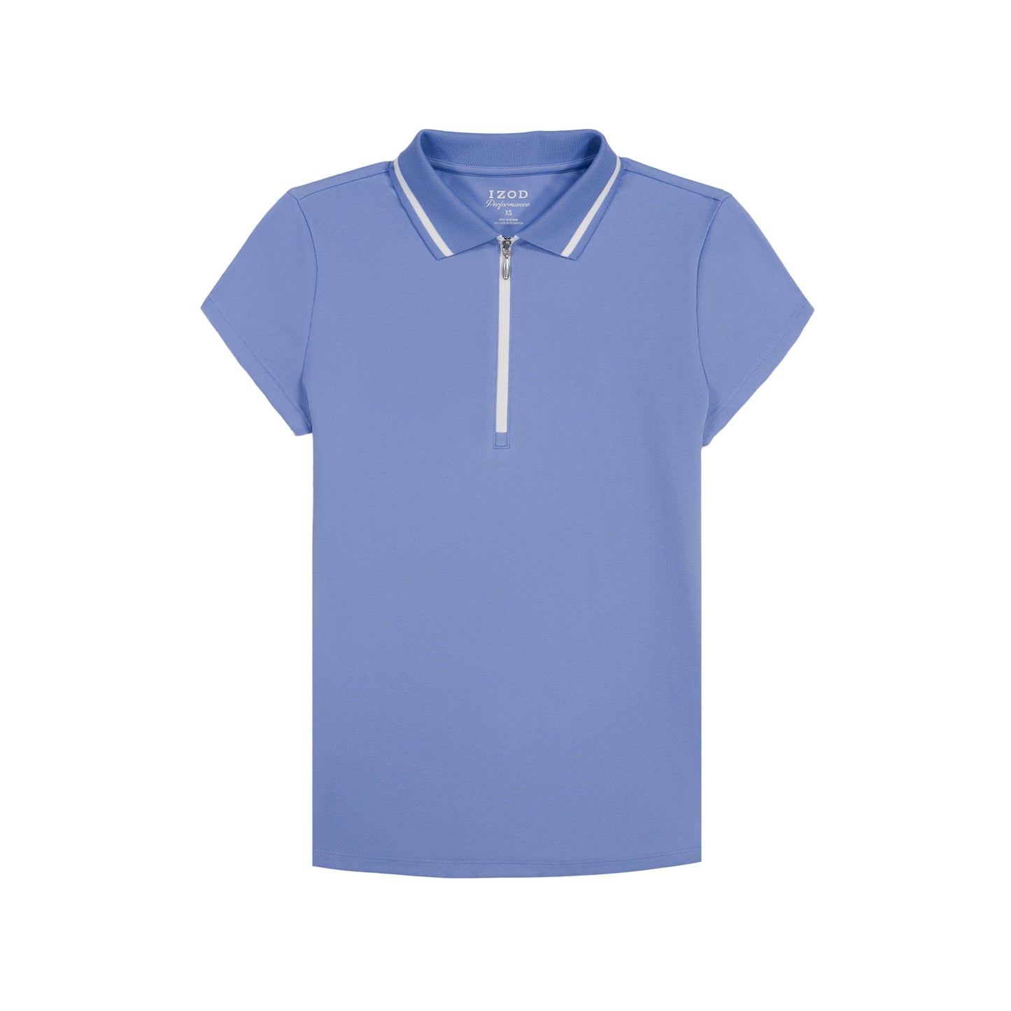 Izod CHLOE COURTSIDE CAP SLEEVE POLO - HYDRANGEA