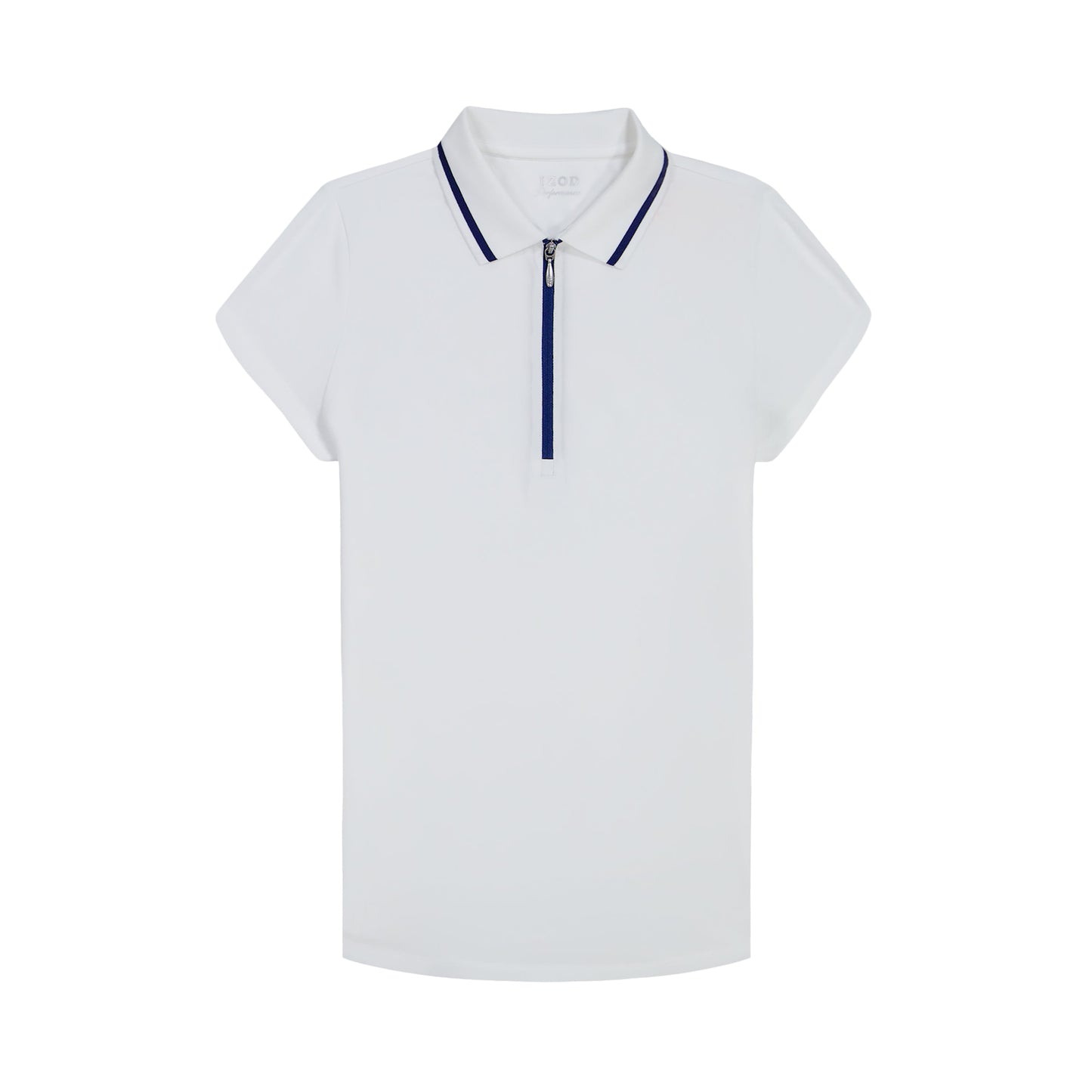 Izod CHLOE COURTSIDE CAP SLEEVE POLO - BRIGHT WHITE