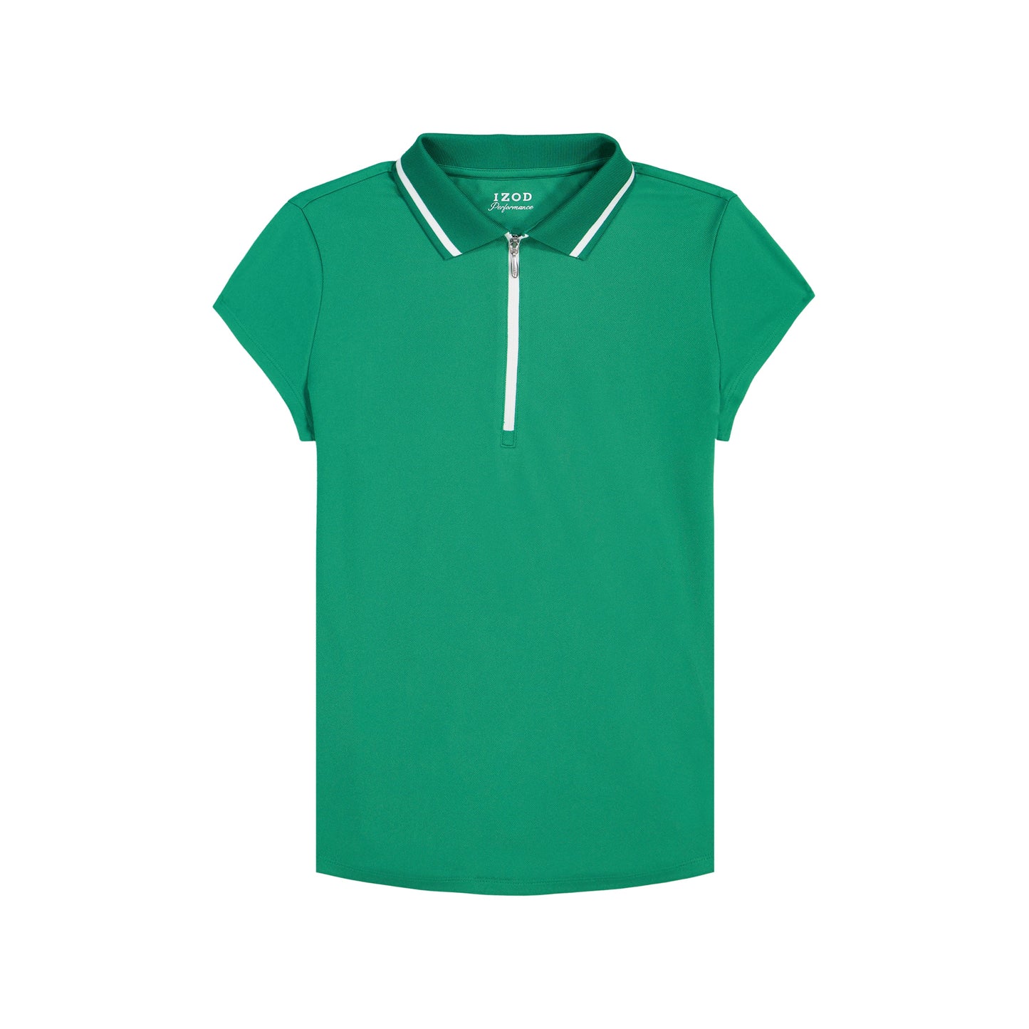 Izod CHLOE COURTSIDE CAP SLEEVE POLO - GREENLAKE