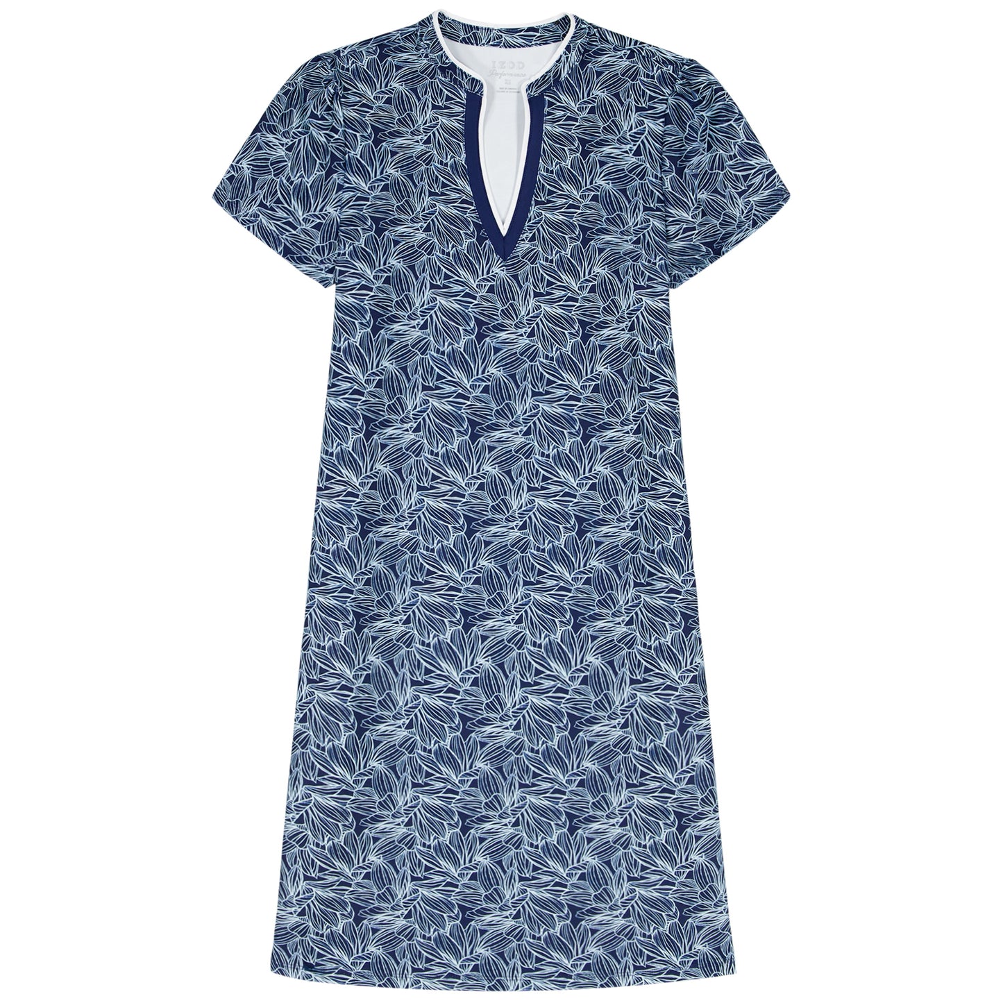Izod SARA S/S PRINTED DRESS - MEDIEVAL BLUE