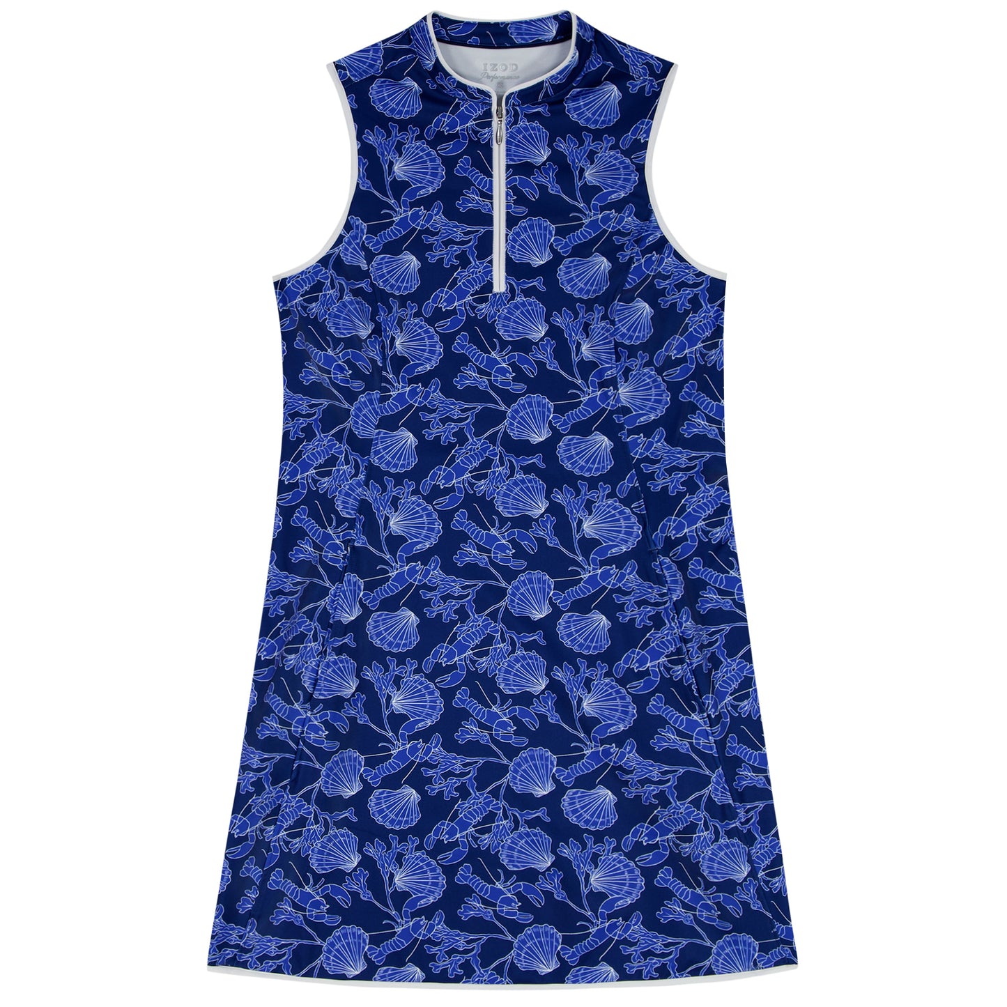 Izod L’ACEY ZIP COURT PRINTED DRESS - SODALITE BLUE
