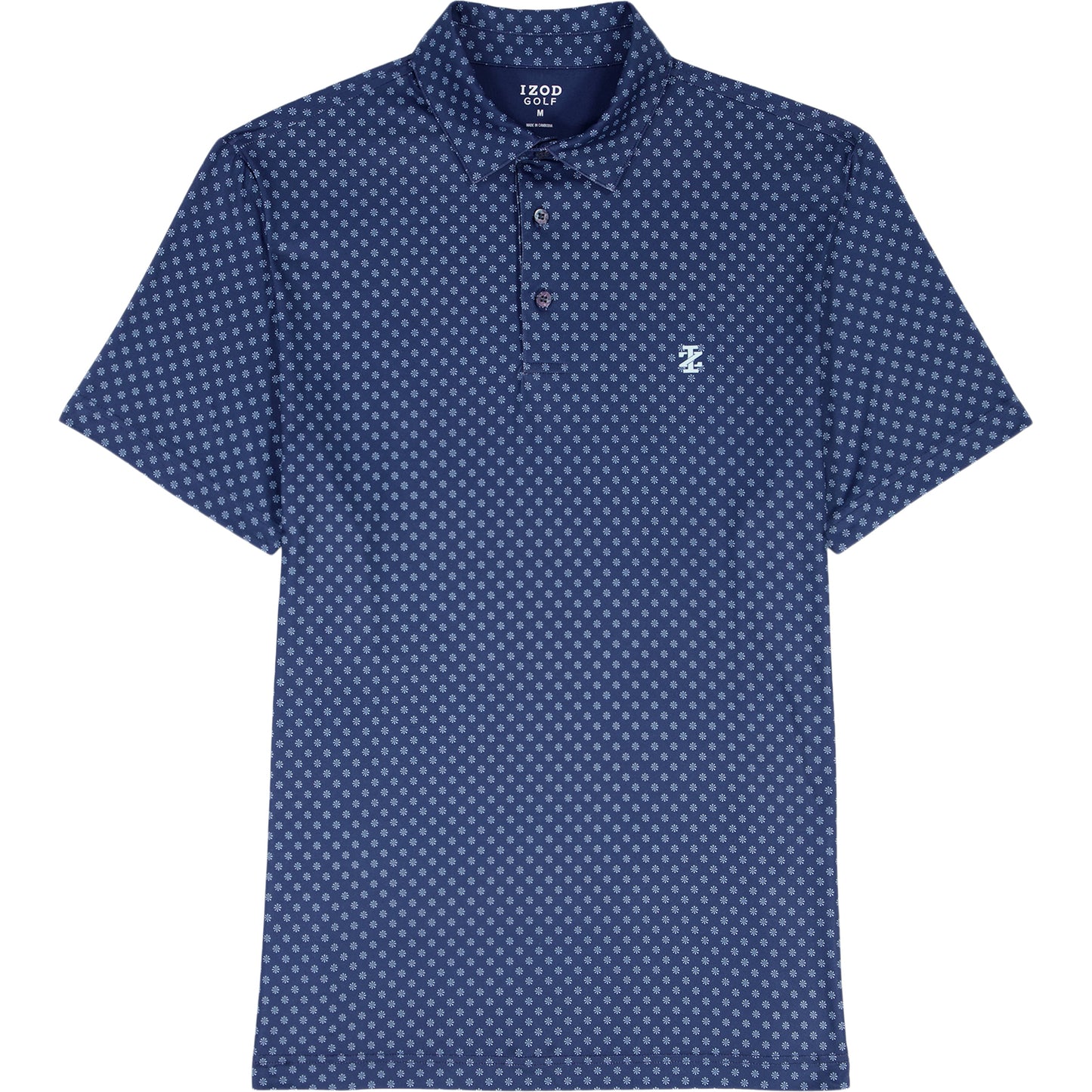 Izod GOLF SWINGFLEX ELITE PRINTED POLO - MEDIEVAL BLUE