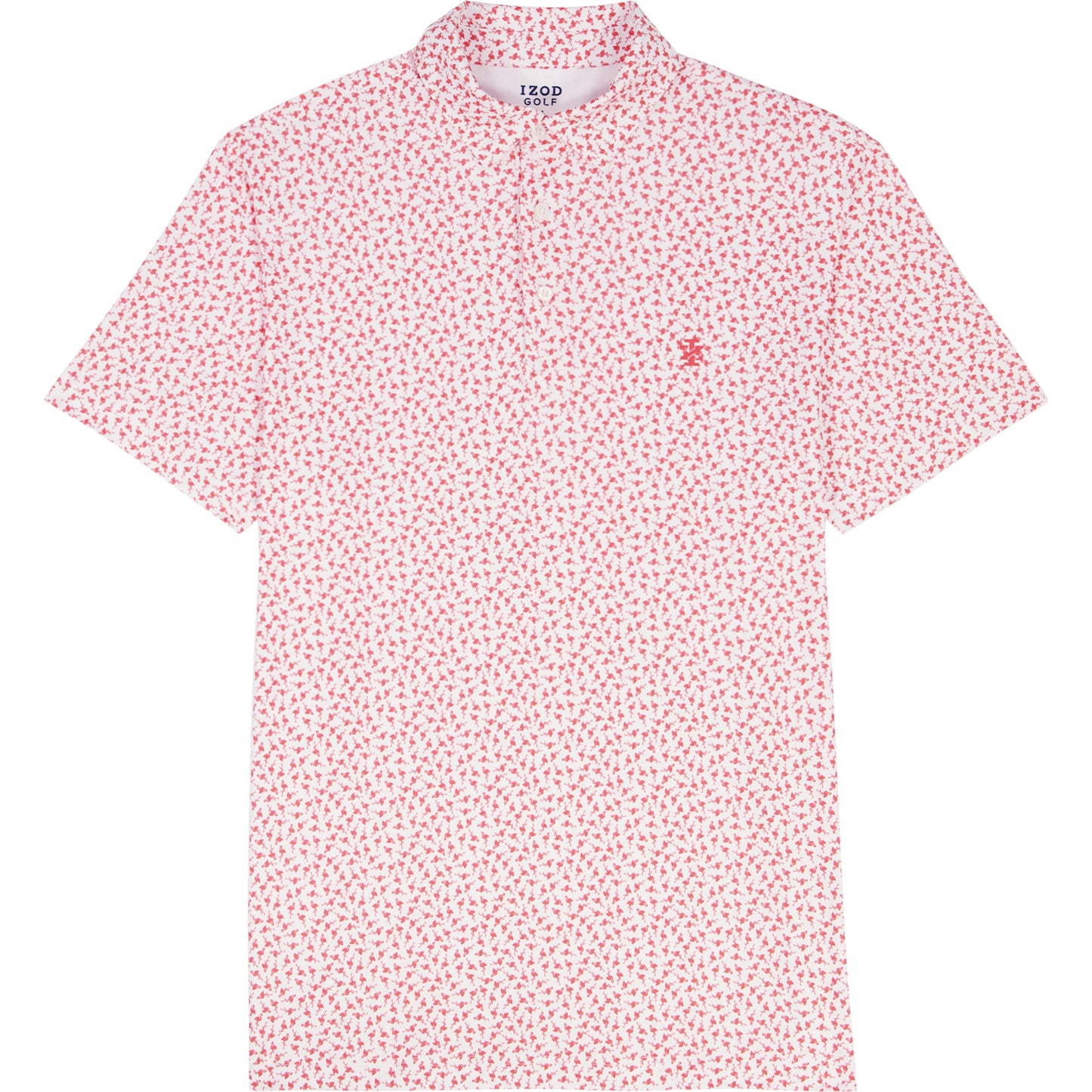 Izod GOLF SWINGFLEX ELITE PRINTED POLO - WHITE
