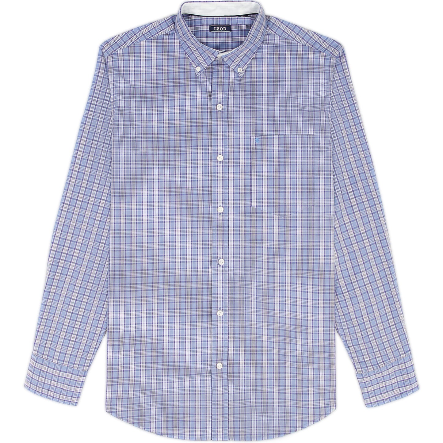 Izod Performance Comfort L/S Plaid Shirt - Regatta