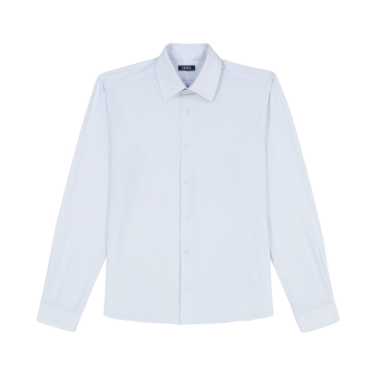 Izod Ls Prt Super Stretch - Th Light Blue
