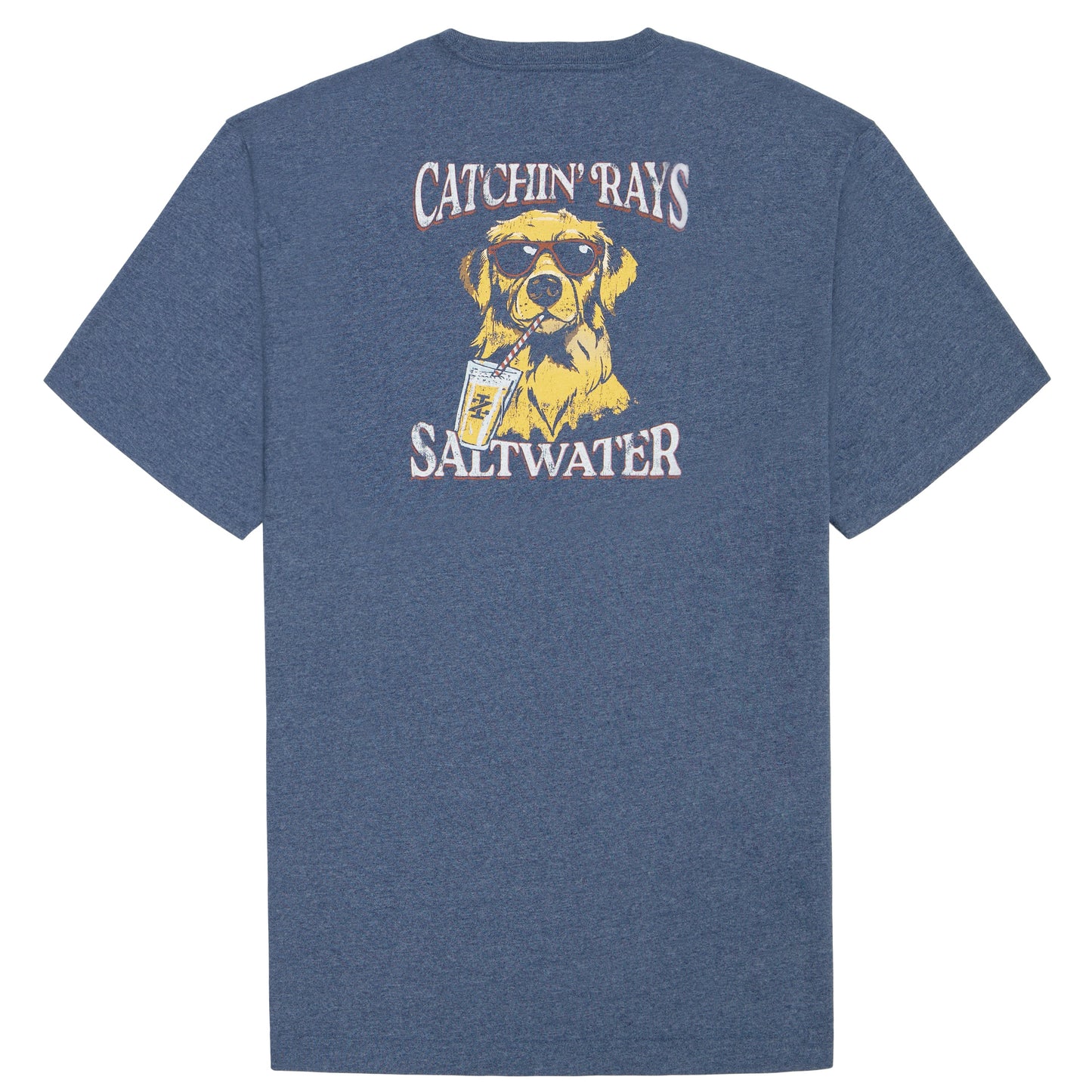 Izod BIG & TALL SALTWATER SHORT SLEEVE GRAPHIC TEE - SARGASSO SEA