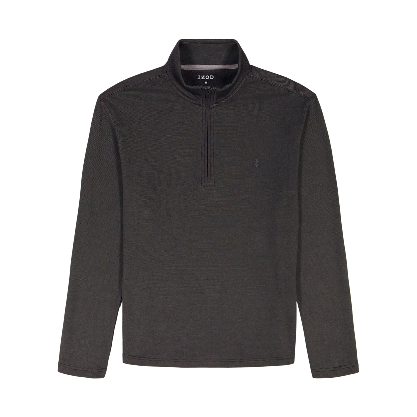 Izod Big & Tall Performance Comfort Striped Quarter Zip - Smoke