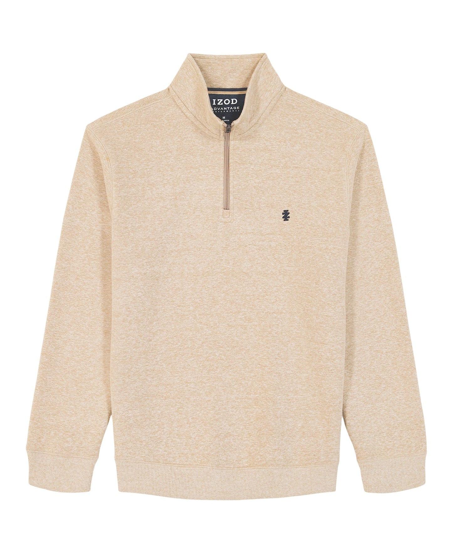 Izod Big & Tall Advantage Performance Quarter Zip Fleece - Camel Hthr