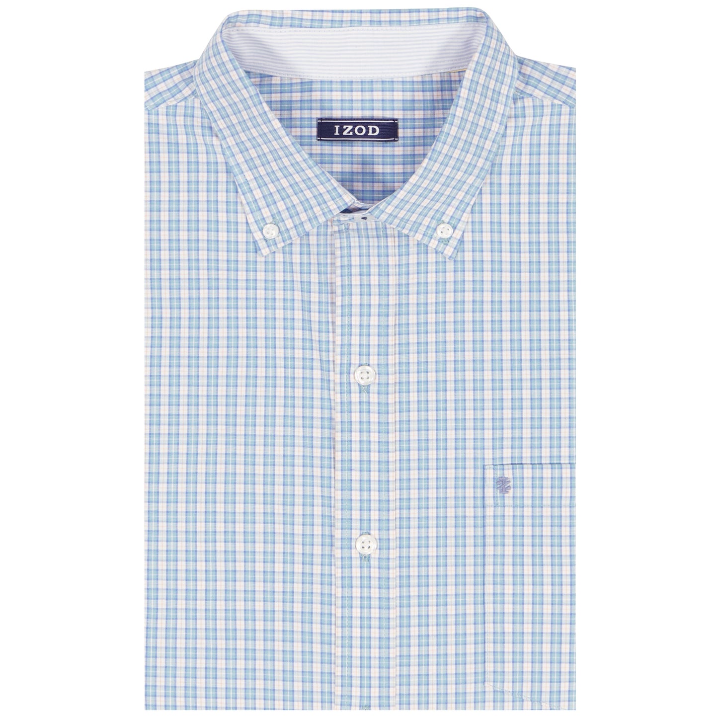 Izod BIG & TALL PERFORMANCE COMFORT L/S BUTTON-DOWN SHIRT - MILKY BLUE