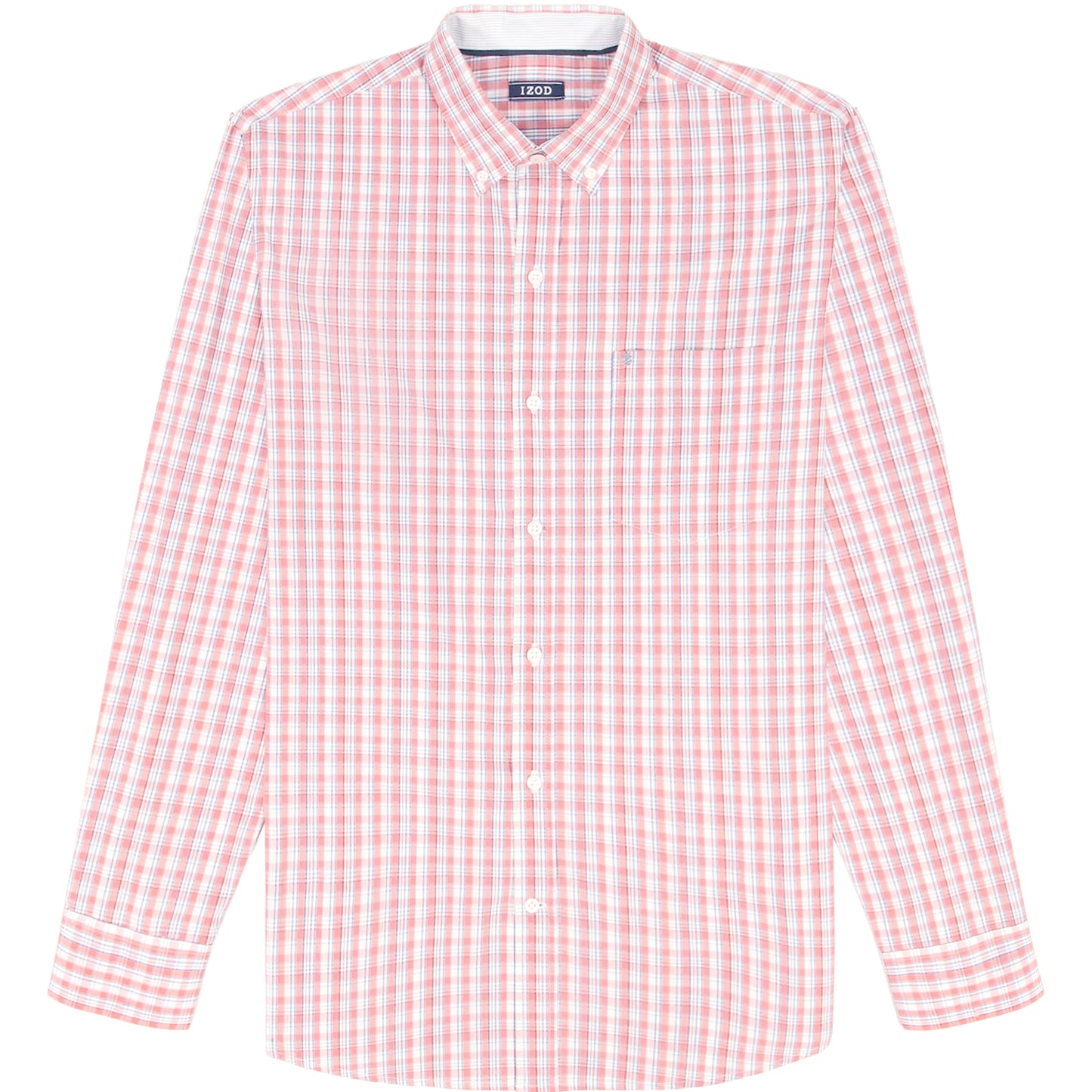 Izod Big & Tall Performance Comfort L/S Shirt - Coral Rose