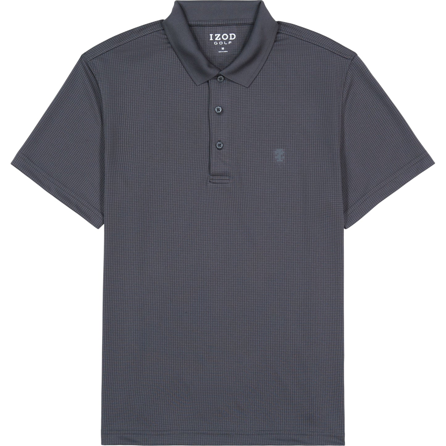 Izod Performance Golf Grid Stretch Polo - Asphalt
