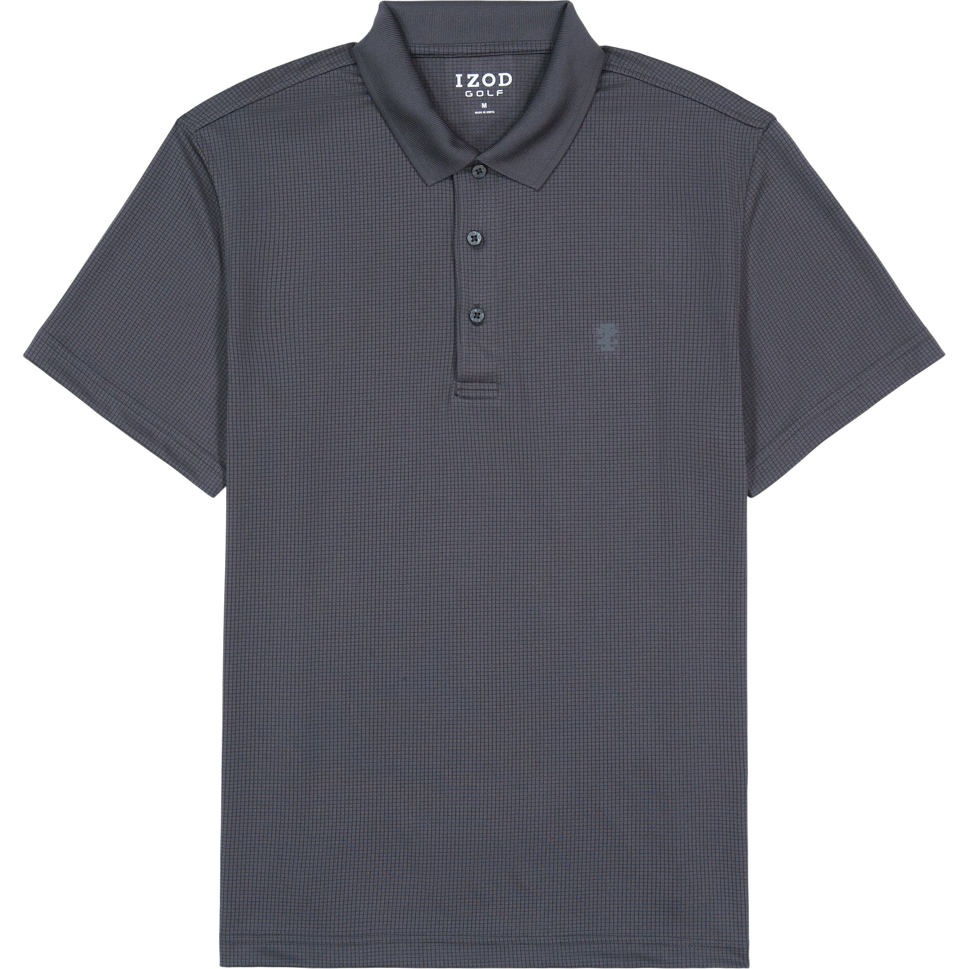 Izod Performance Golf Grid Stretch Polo - Asphalt