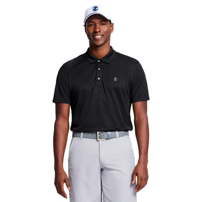 Izod Performance Golf Grid Stretch Polo - Black