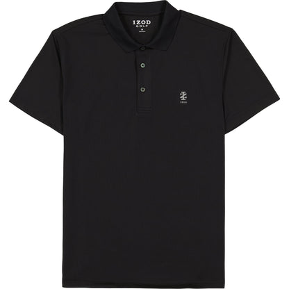 Izod Performance Golf Grid Stretch Polo - Black