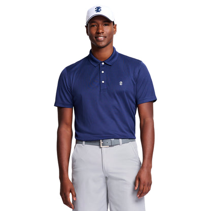 Izod Performance Golf Grid Stretch Polo - Peacoat