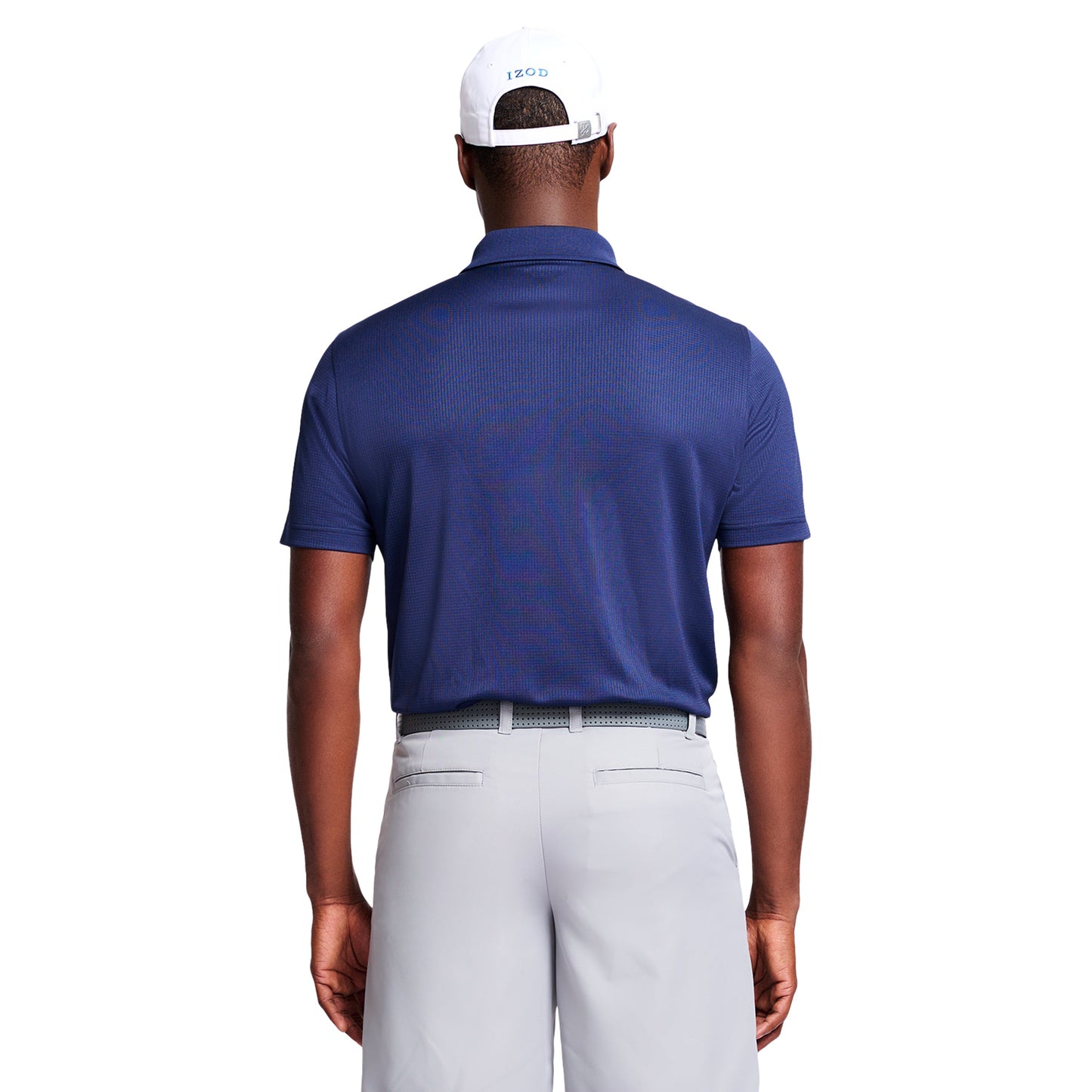 Izod Performance Golf Grid Stretch Polo - Peacoat