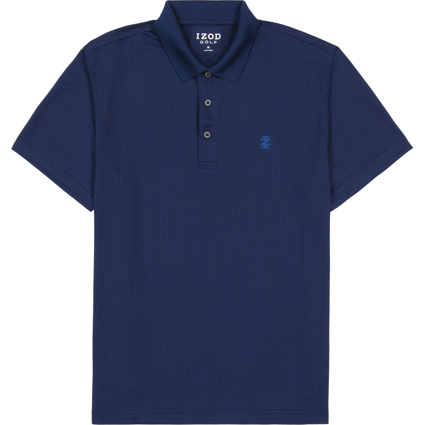 Izod Performance Golf Grid Stretch Polo - Peacoat