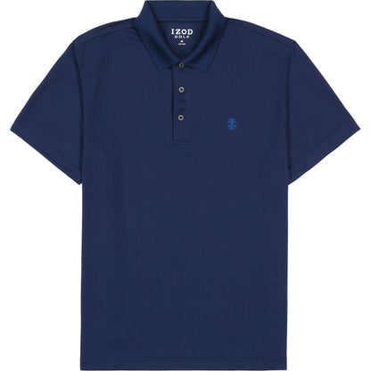 Izod Performance Golf Grid Stretch Polo - Peacoat