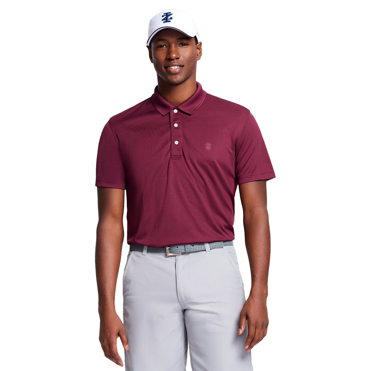 Izod Performance Golf Grid Stretch Polo - Fig