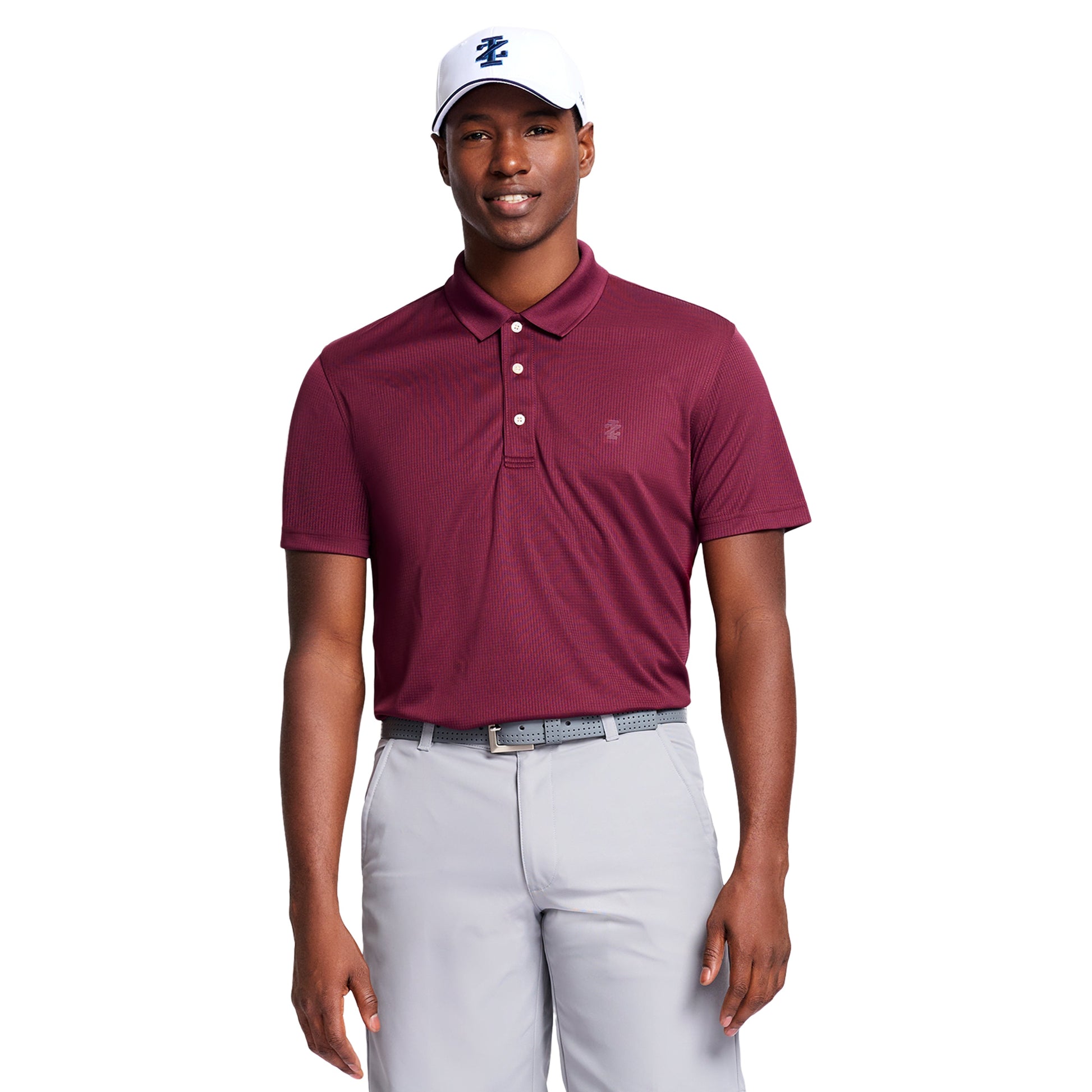 Izod Performance Golf Grid Stretch Polo - Fig
