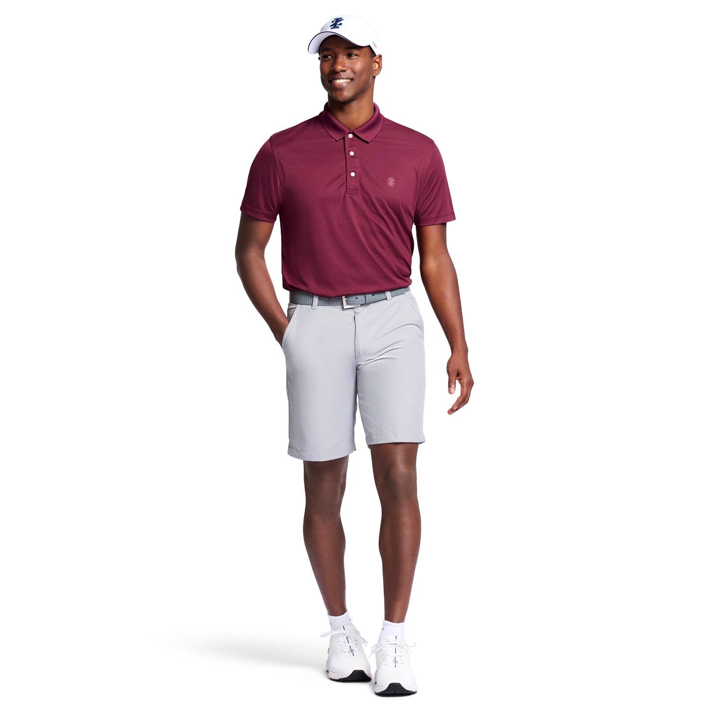 Izod Performance Golf Grid Stretch Polo - Fig