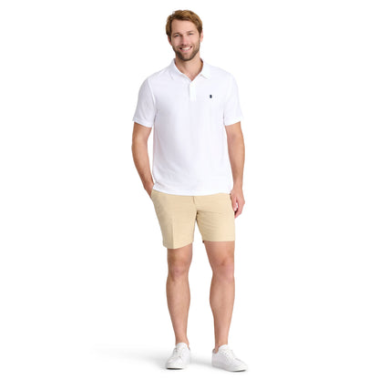 Izod ADVANTAGE PERFORMANCE SHORT-SLEEVE POLO SHIRT BRIGHT WHITE