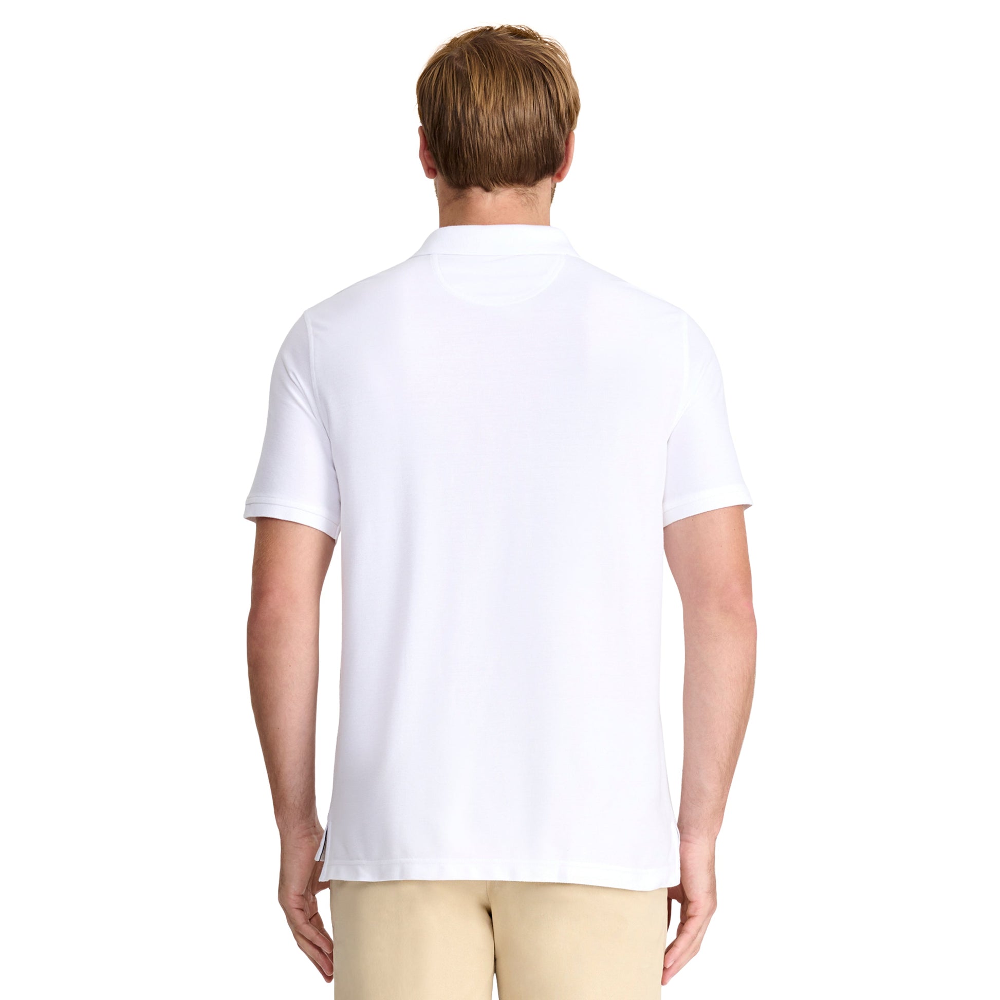 Izod ADVANTAGE PERFORMANCE SHORT-SLEEVE POLO SHIRT BRIGHT WHITE