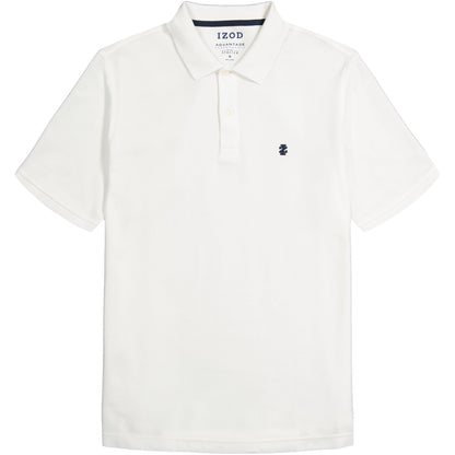 Izod ADVANTAGE PERFORMANCE SHORT-SLEEVE POLO SHIRT BRIGHT WHITE