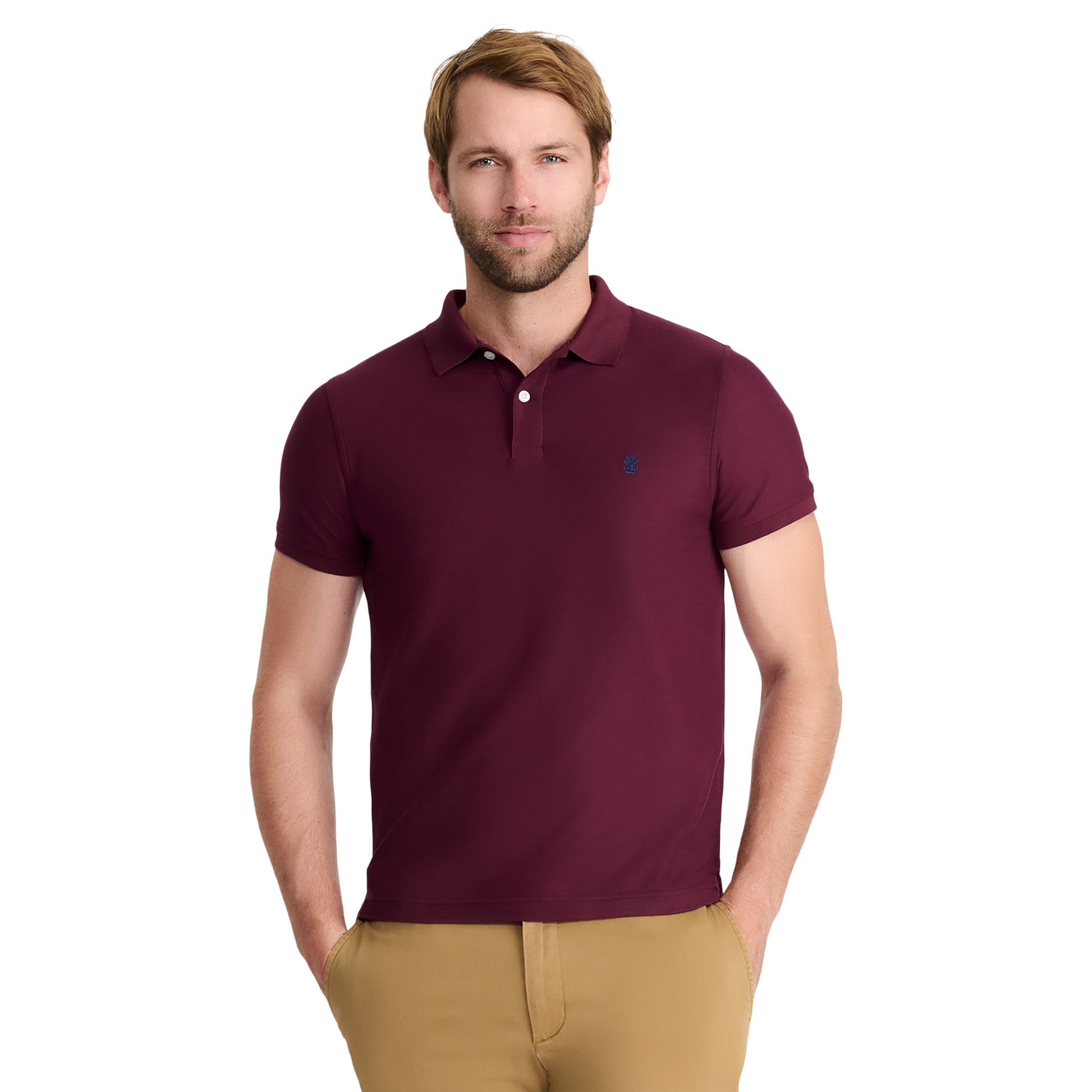 Izod ADVANTAGE PERFORMANCE SHORT-SLEEVE POLO SHIRT FIG