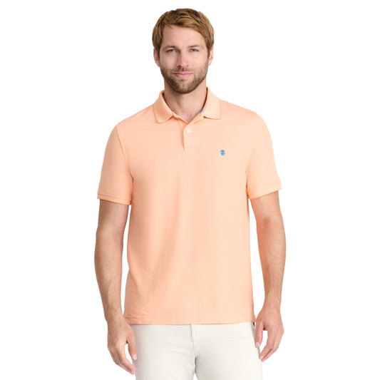 Izod ADVANTAGE PERFORMANCE SHORT-SLEEVE POLO SHIRT CANTALOPE