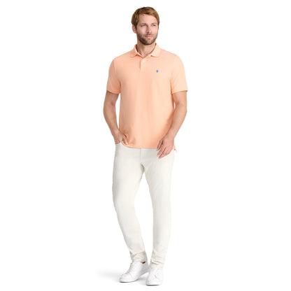Izod ADVANTAGE PERFORMANCE SHORT-SLEEVE POLO SHIRT CANTALOPE