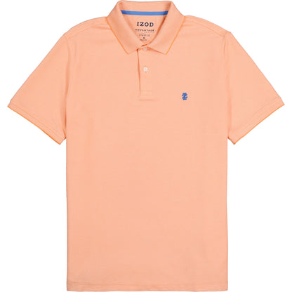 Izod ADVANTAGE PERFORMANCE SHORT-SLEEVE POLO SHIRT CANTALOPE