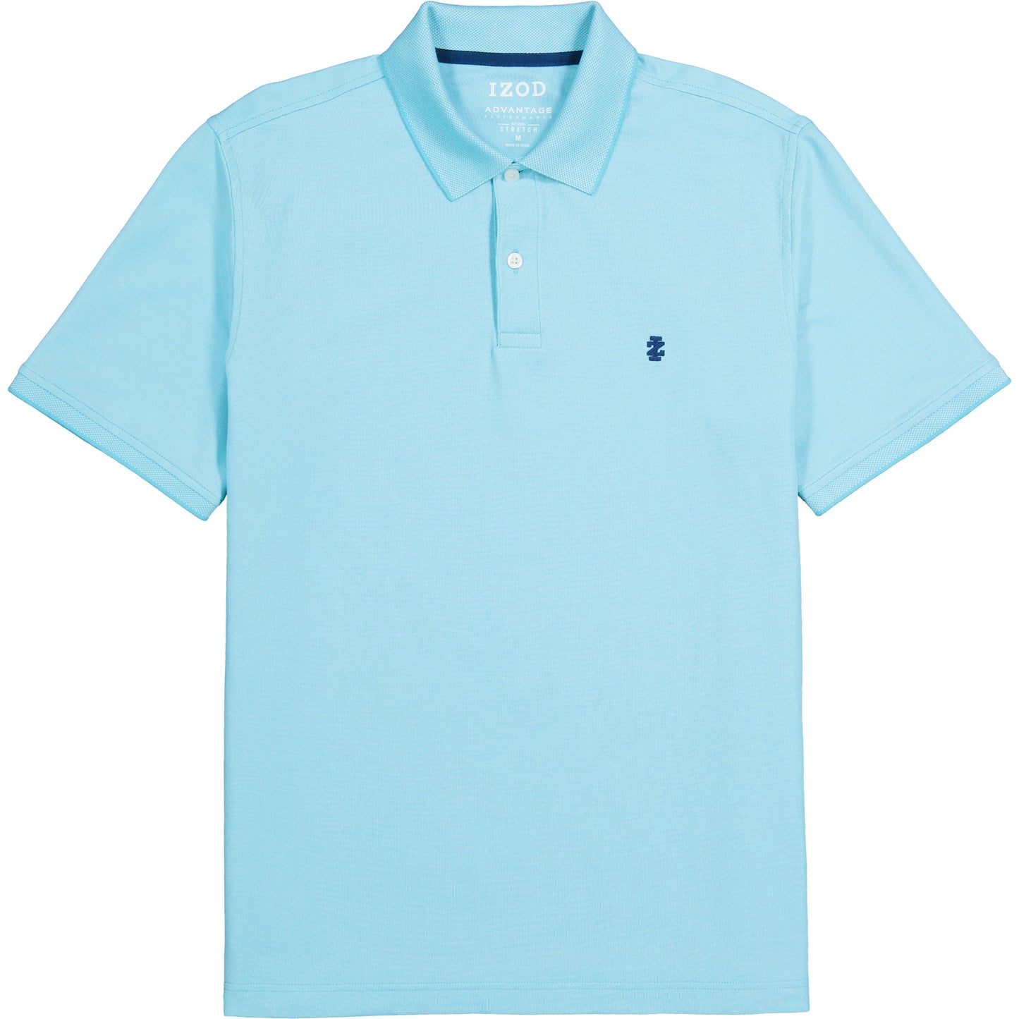 Izod ADVANTAGE PERFORMANCE SHORT-SLEEVE POLO SHIRT BLUE RADIANCE