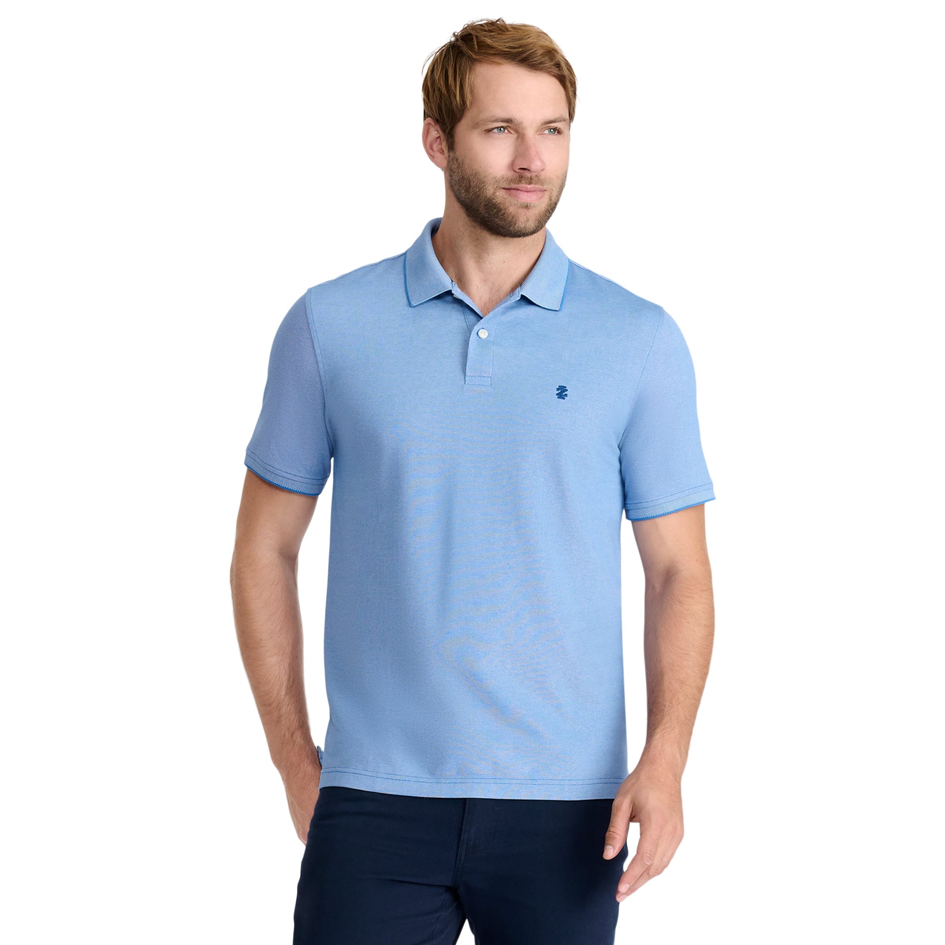 Izod ADVANTAGE PERFORMANCE SHORT-SLEEVE POLO SHIRT BRIGHT COBALT
